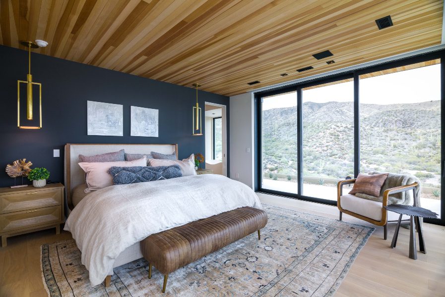 Interior bedroom ICONIC Net Zero Smart Home Monarch AV