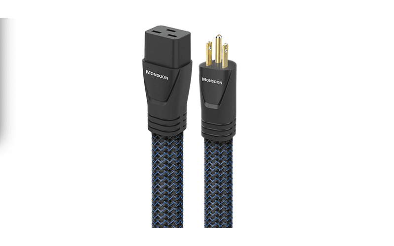 AudioQuest offers its Monsoon power cable in a choice of sizes to allow dealers to mate the cables with a range of amps, projectors and subwoofers.