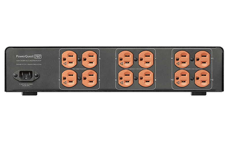 The AudioQuest PQ-707 incorporates a total of 12 outlets, including four designed to work with high-current source components.
