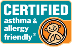 Asthma and allergy friendly certification for indoor air quality standards. 